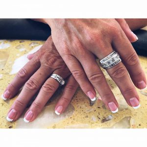 simple french tip shellac